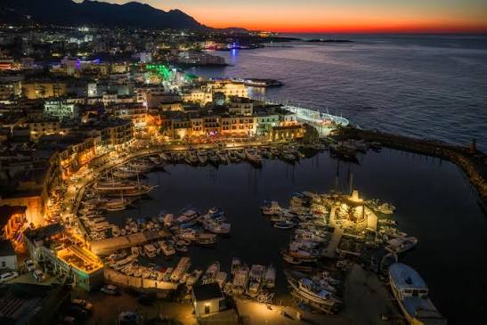 Girne Antik Limanında Güzel Bir Akşam Üstü Manzarası...